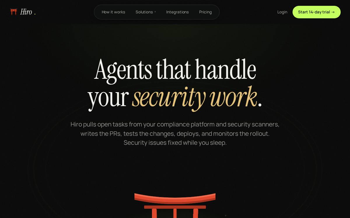 Hiro website preview