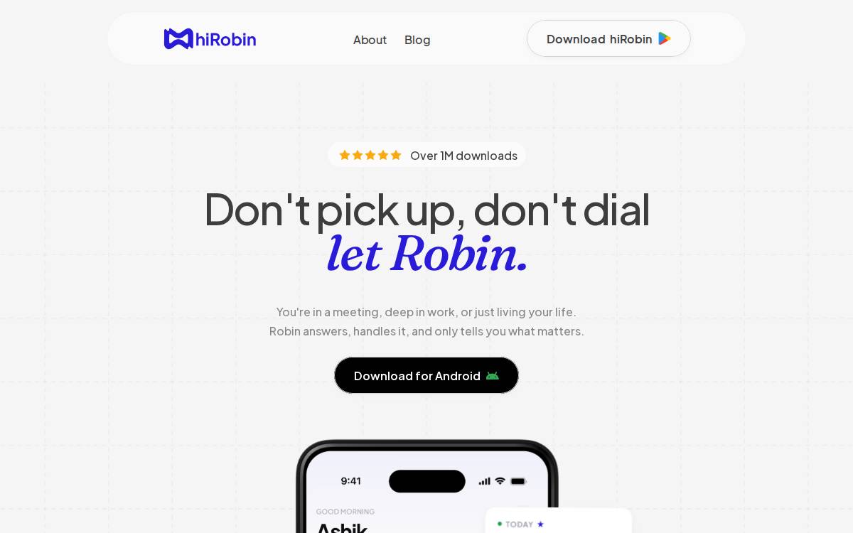 Hirobin website preview