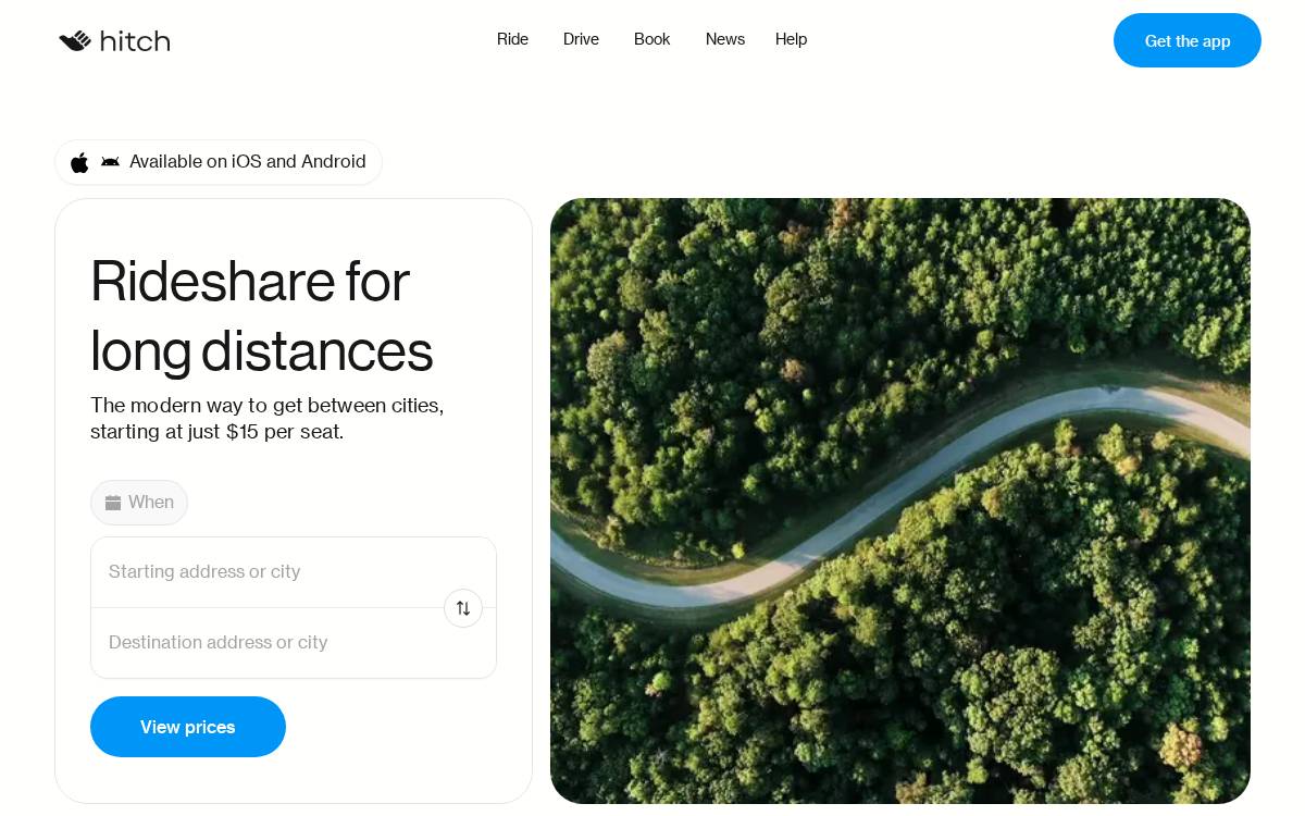 Hitch website preview