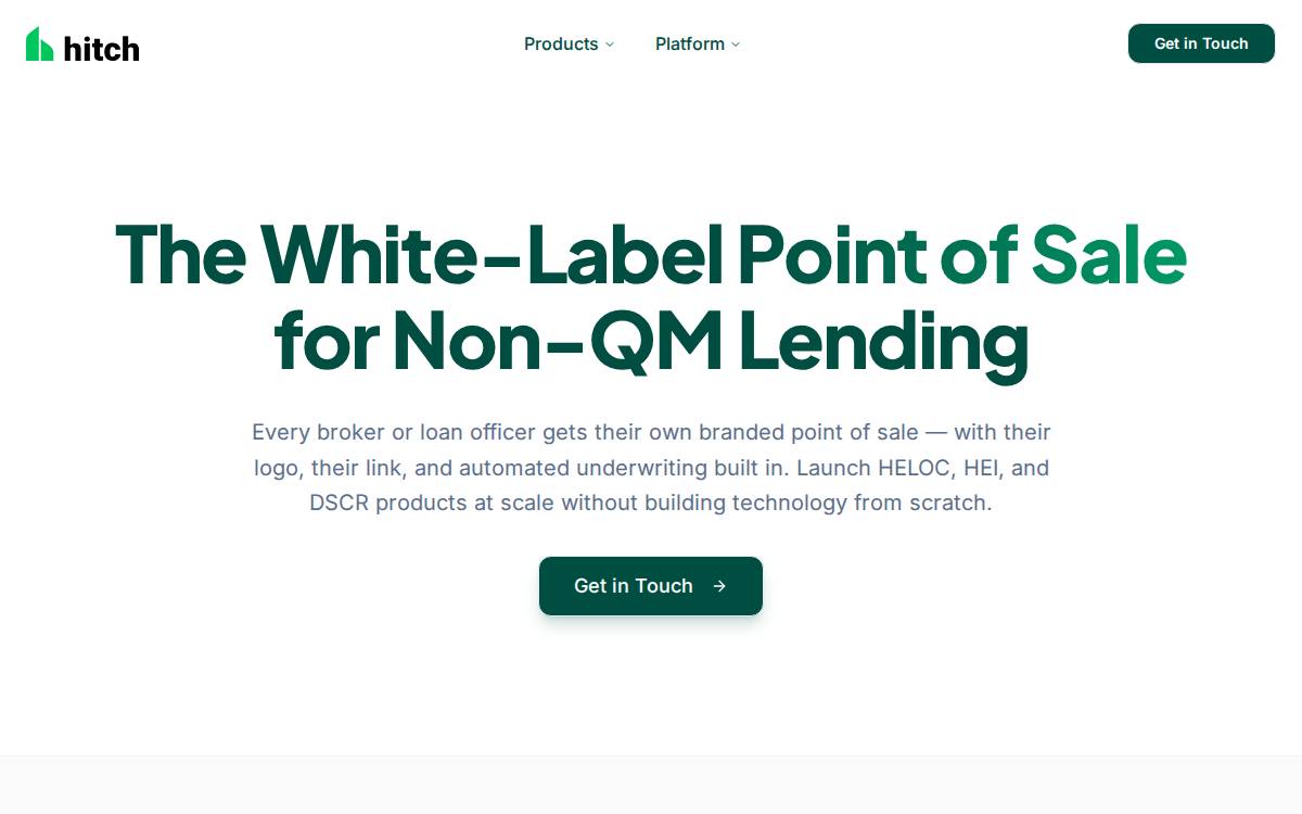 Hitch website preview