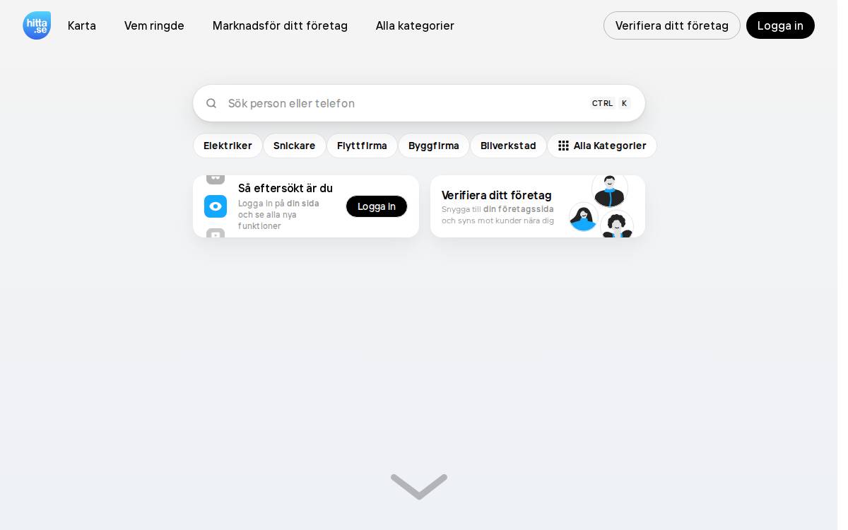 Hitta website preview