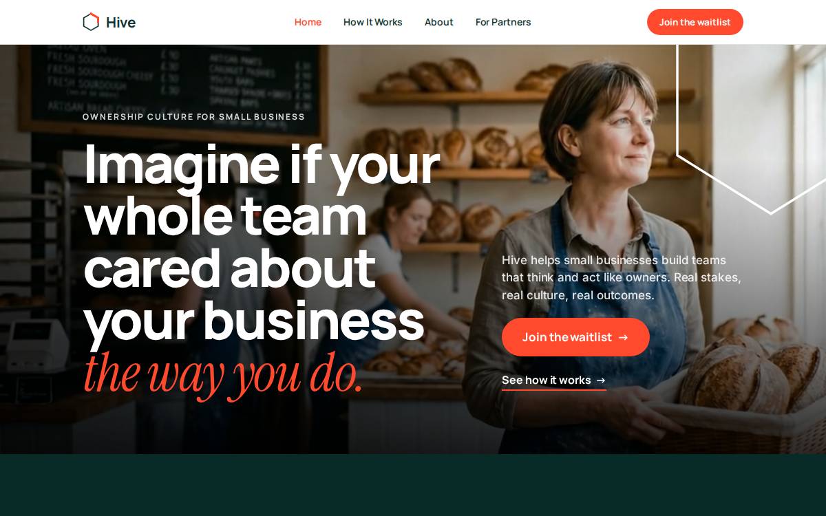 Hive Ownership website preview