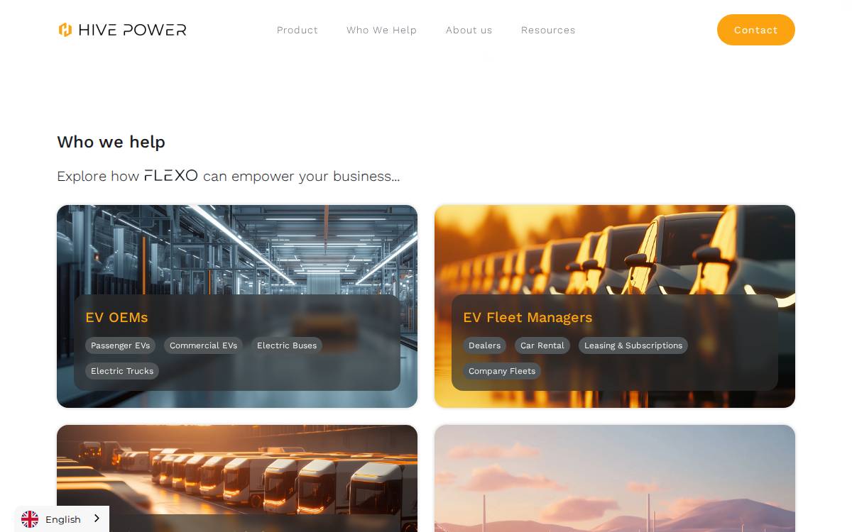 Hive Power website preview