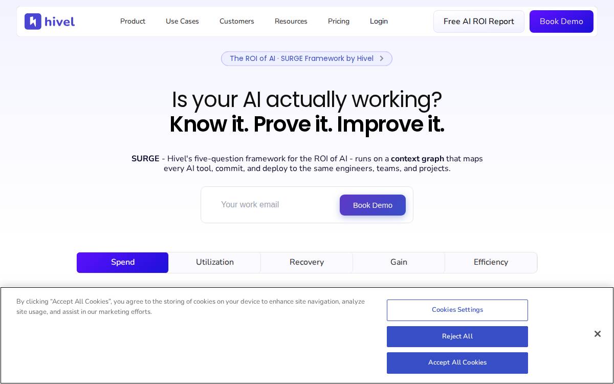 Hivel website preview