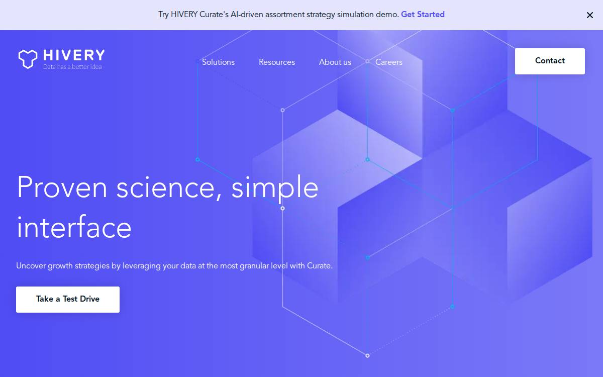 Hivery website preview