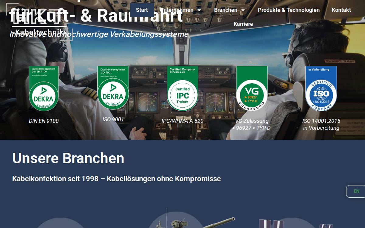 HKT-Kabeltechnik website preview