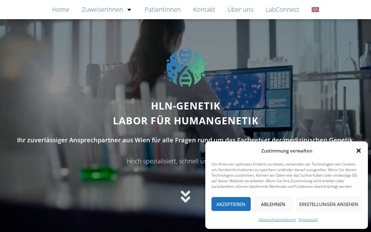 Hln Genetik website preview