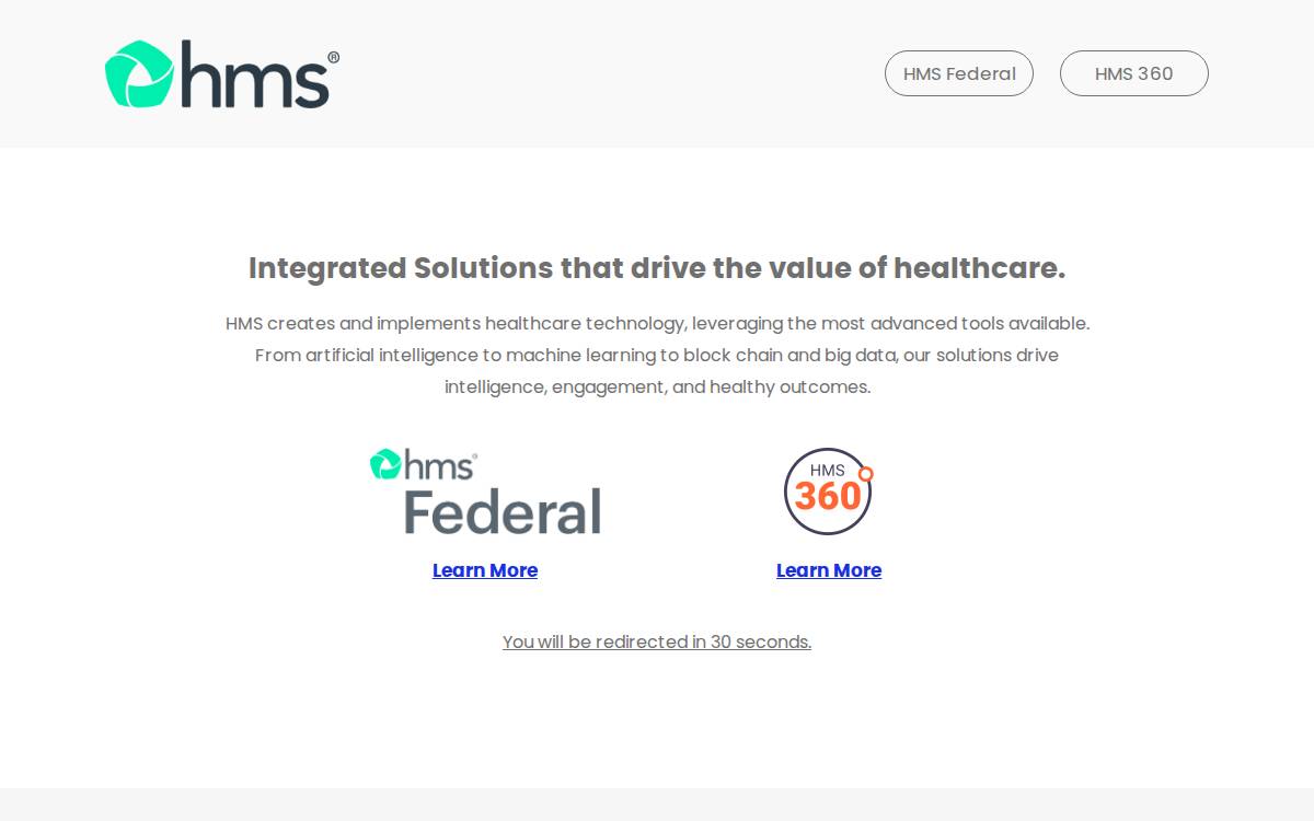 Hms website preview
