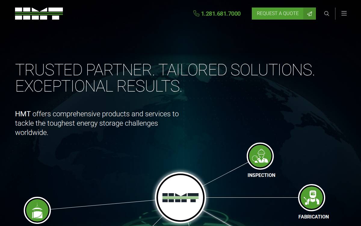 Hmttank website preview