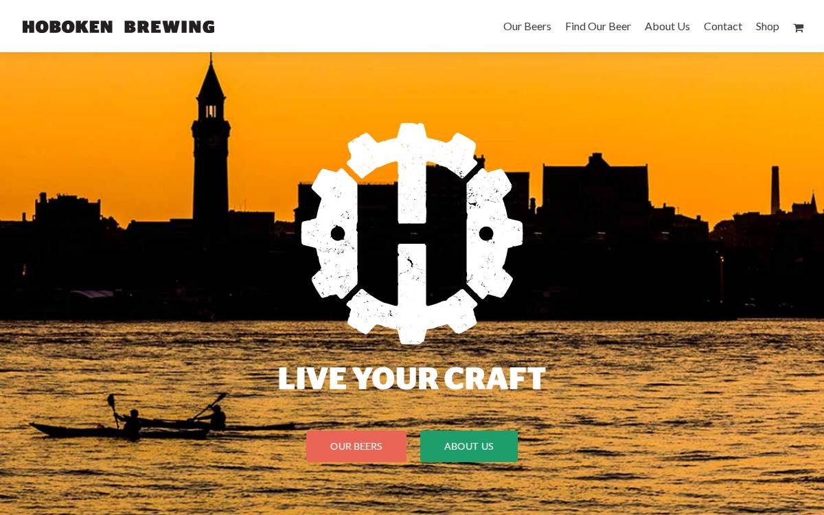 Hoboken Brewing website preview