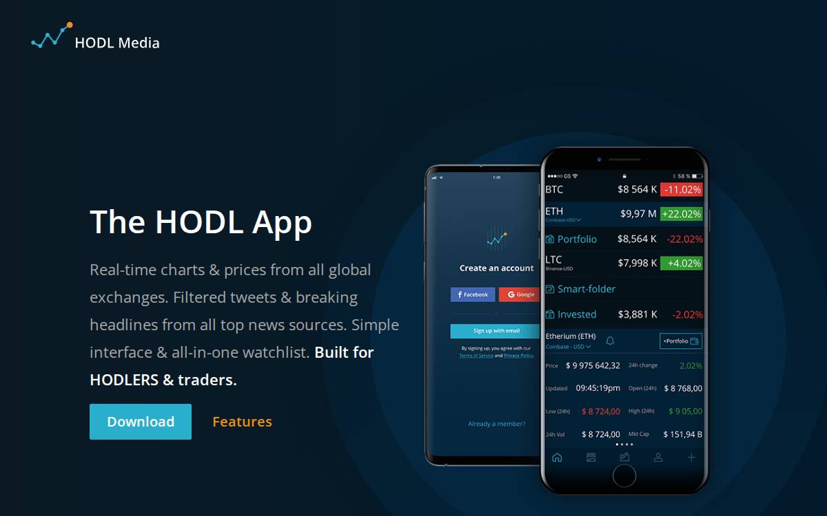 Hodl website preview