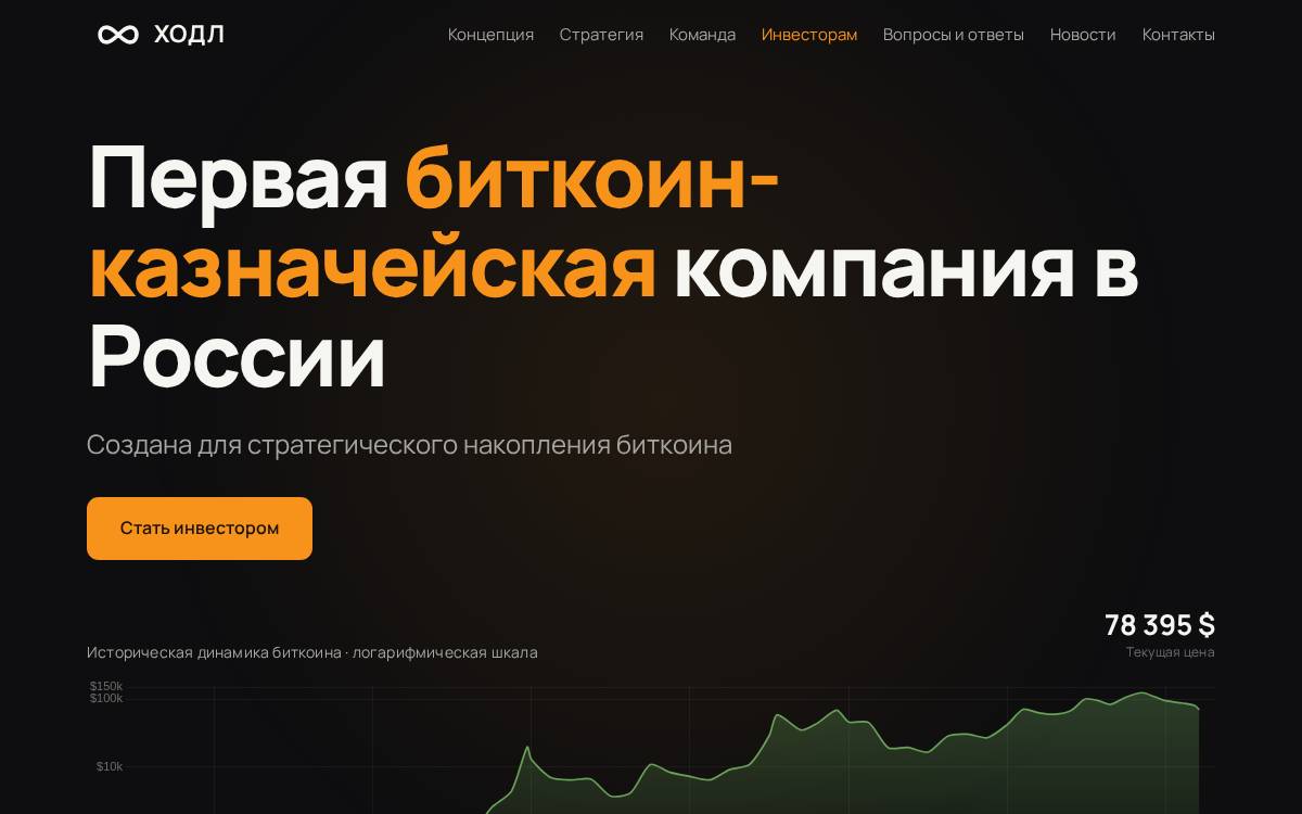 Hodl website preview