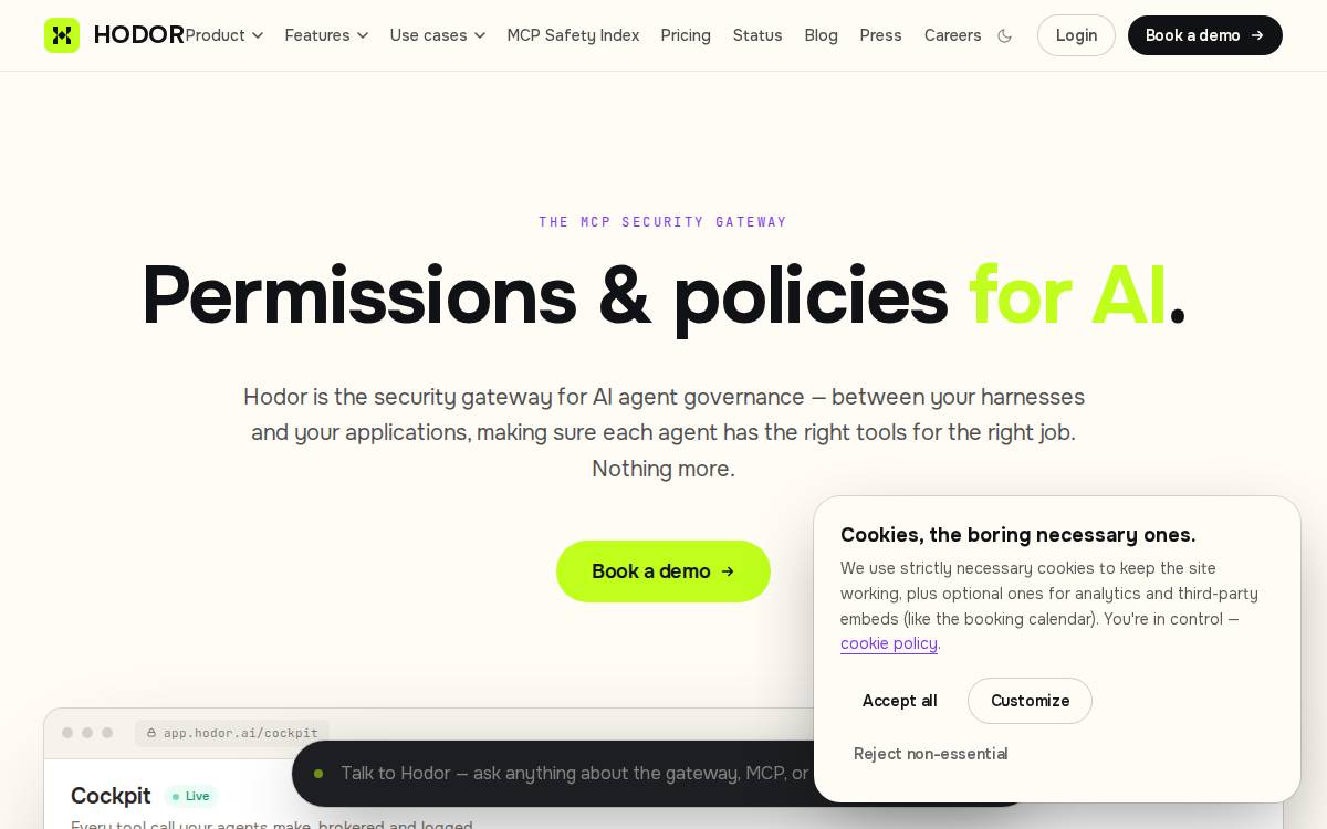 Hodor website preview
