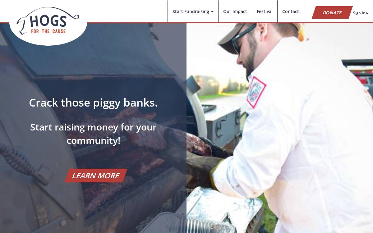 Hogs For The Cause BBQ Festival website preview