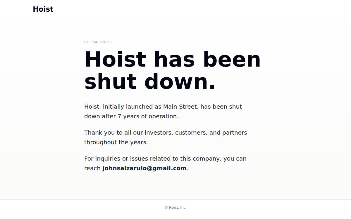 Hoist website preview