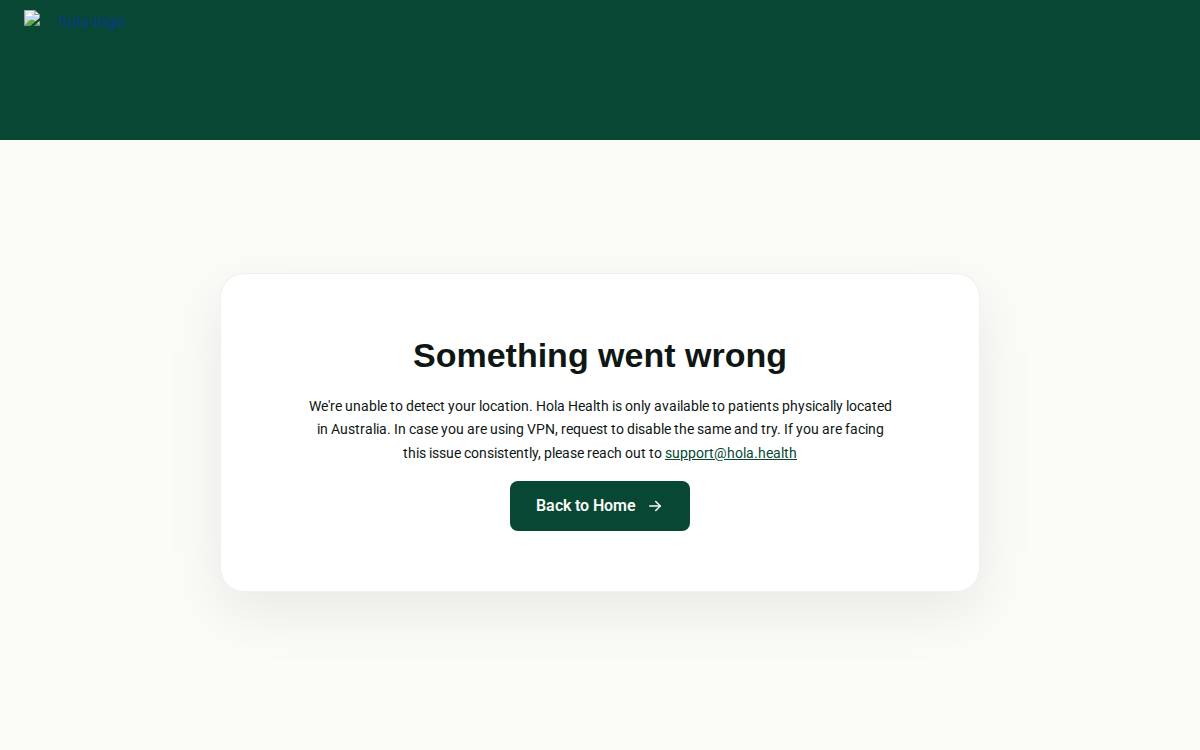 Hola Health website preview