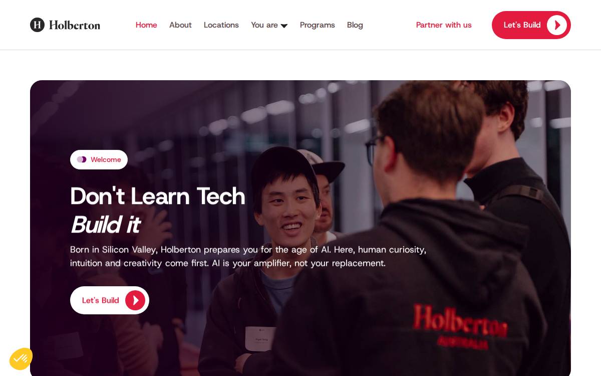 Holberton website preview