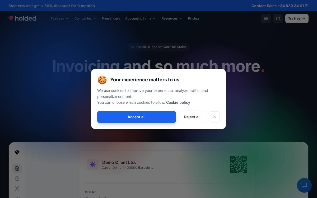 Holded website preview