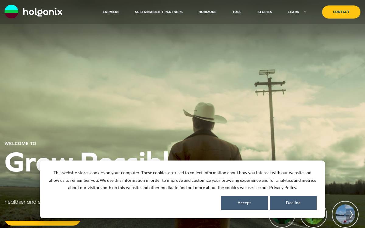 Holganix, LLC website preview