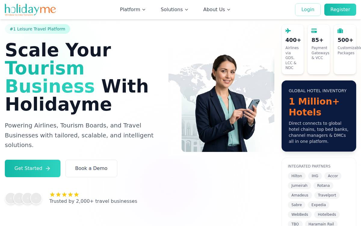Holidayme website preview