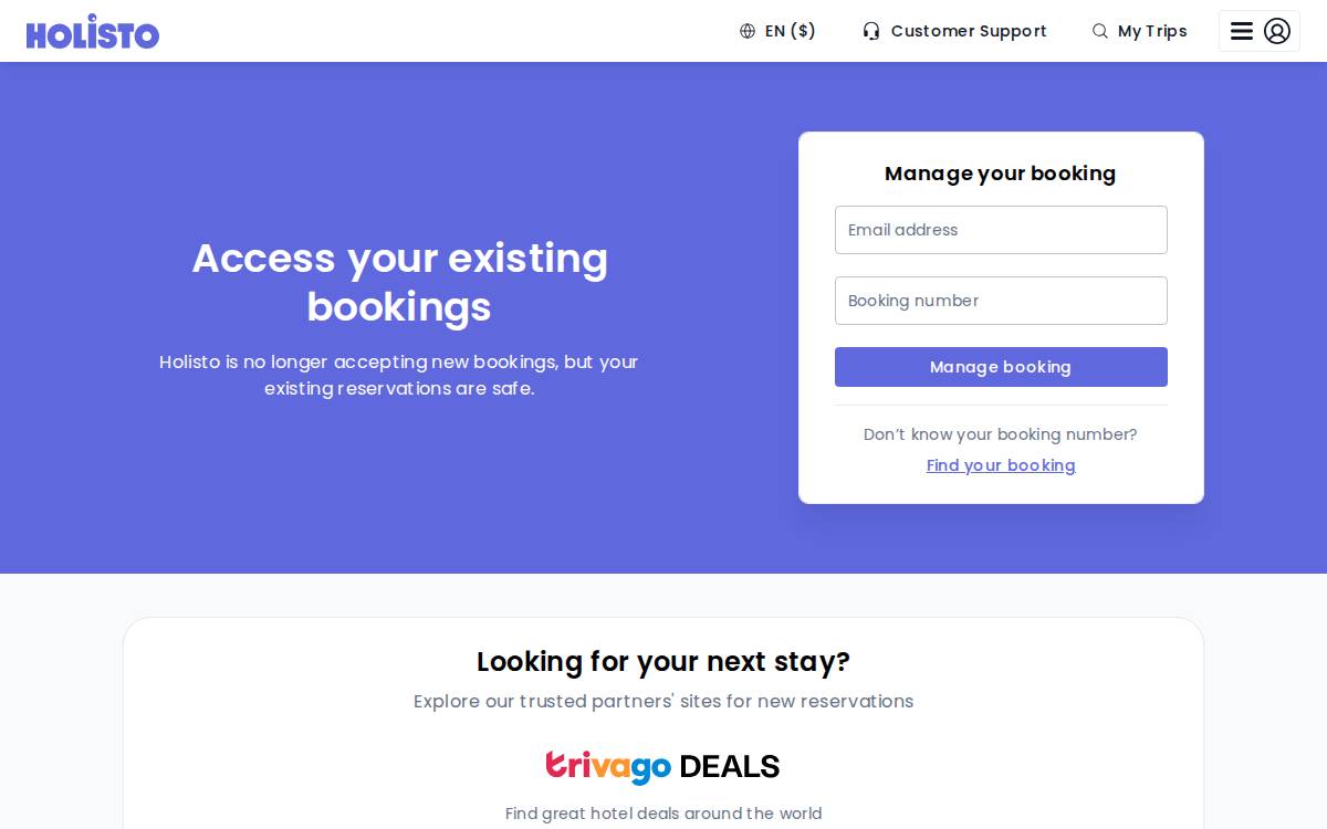 Holisto website preview