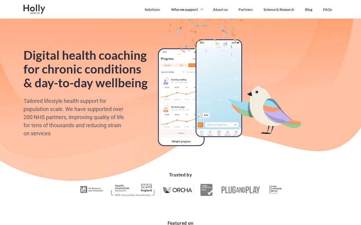 Holly Health website preview