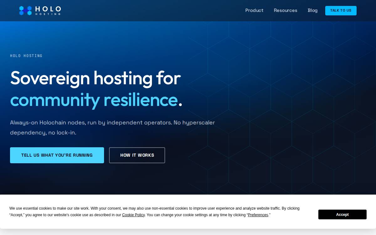 holo website preview