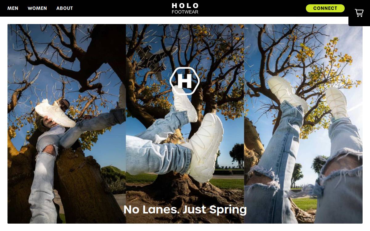 Holo Footwear website preview