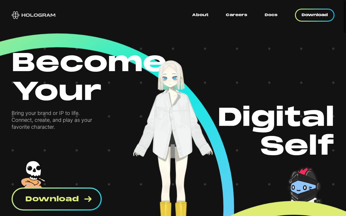 Hologram Digital avatar platform website preview