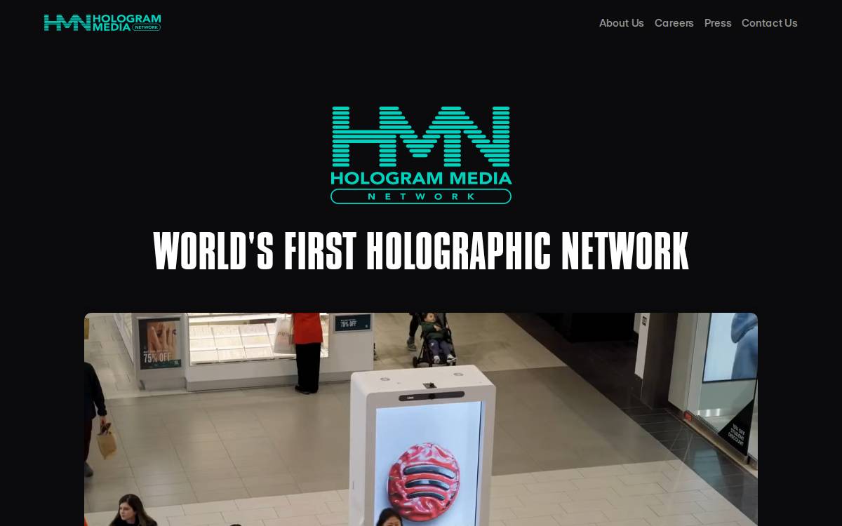 Hologram Media Network website preview