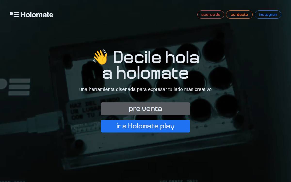 Holomate website preview