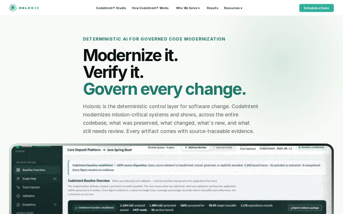 Holonic website preview