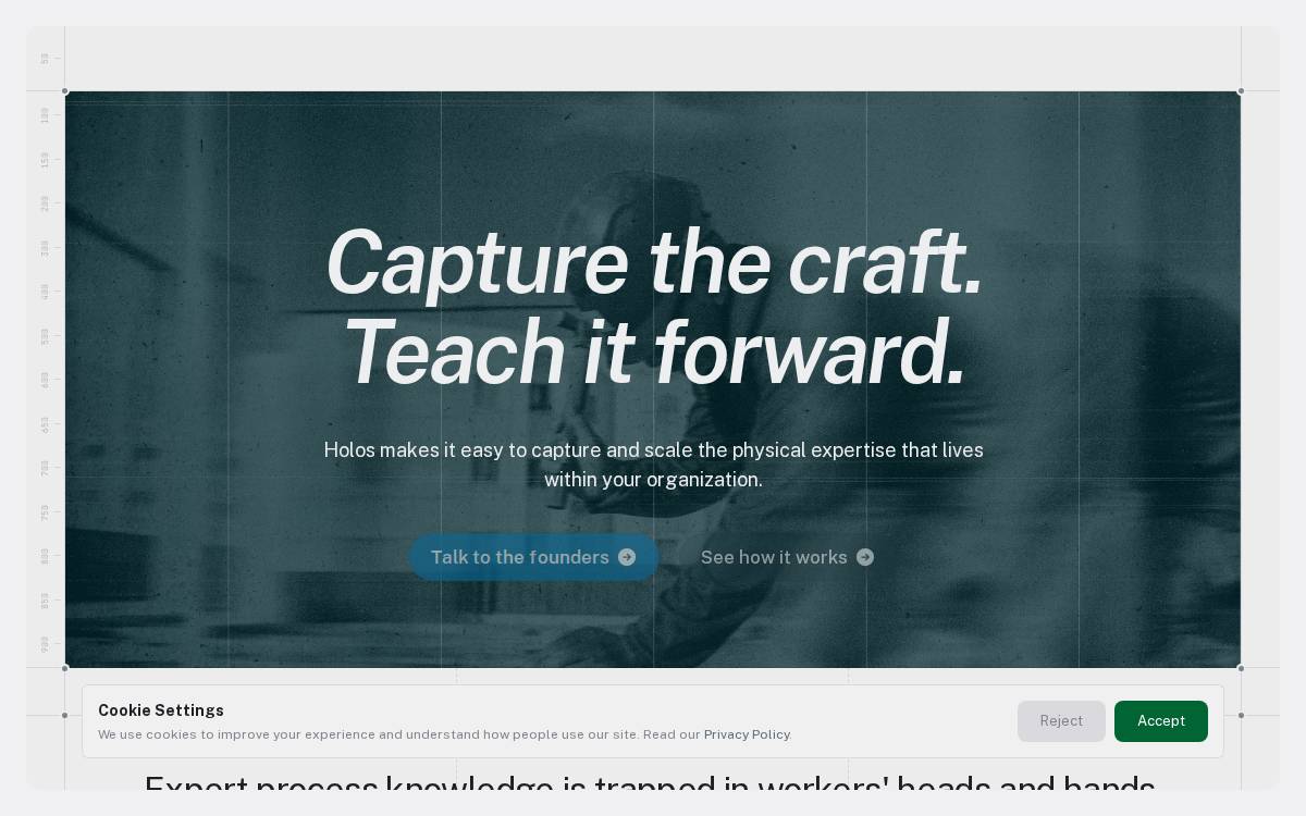 Holos website preview
