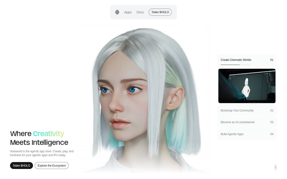 Holoworld website preview