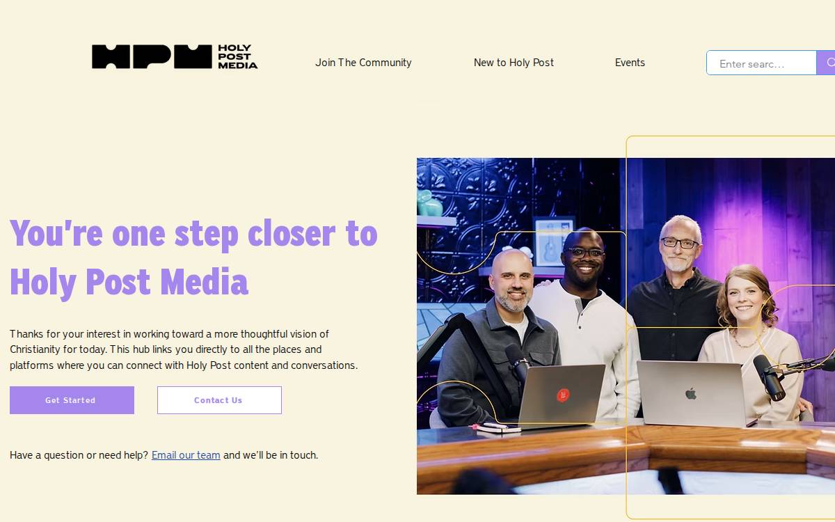 Holy Post website preview