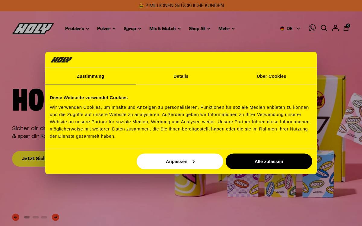 Holy website preview