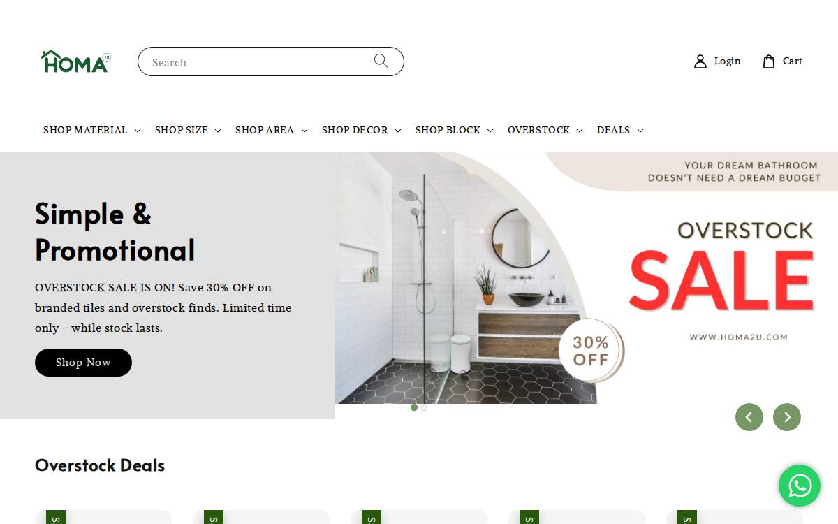 HOMA2u website preview