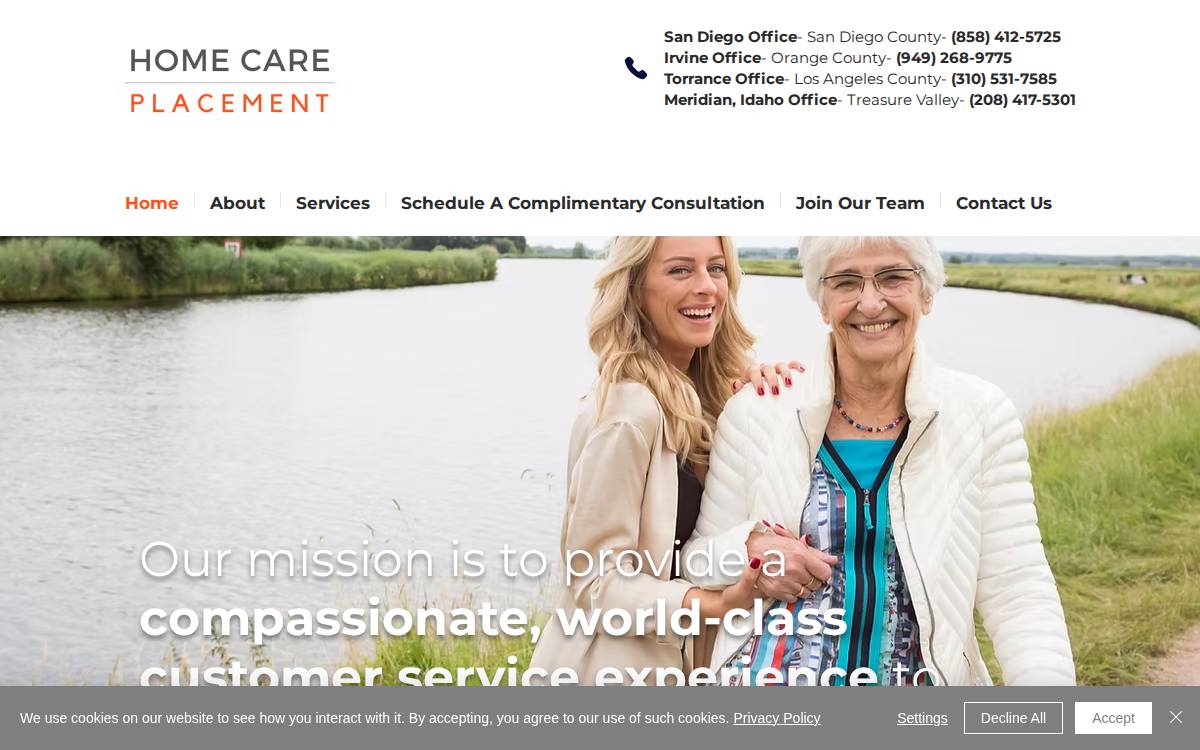 Home Care Placement website preview