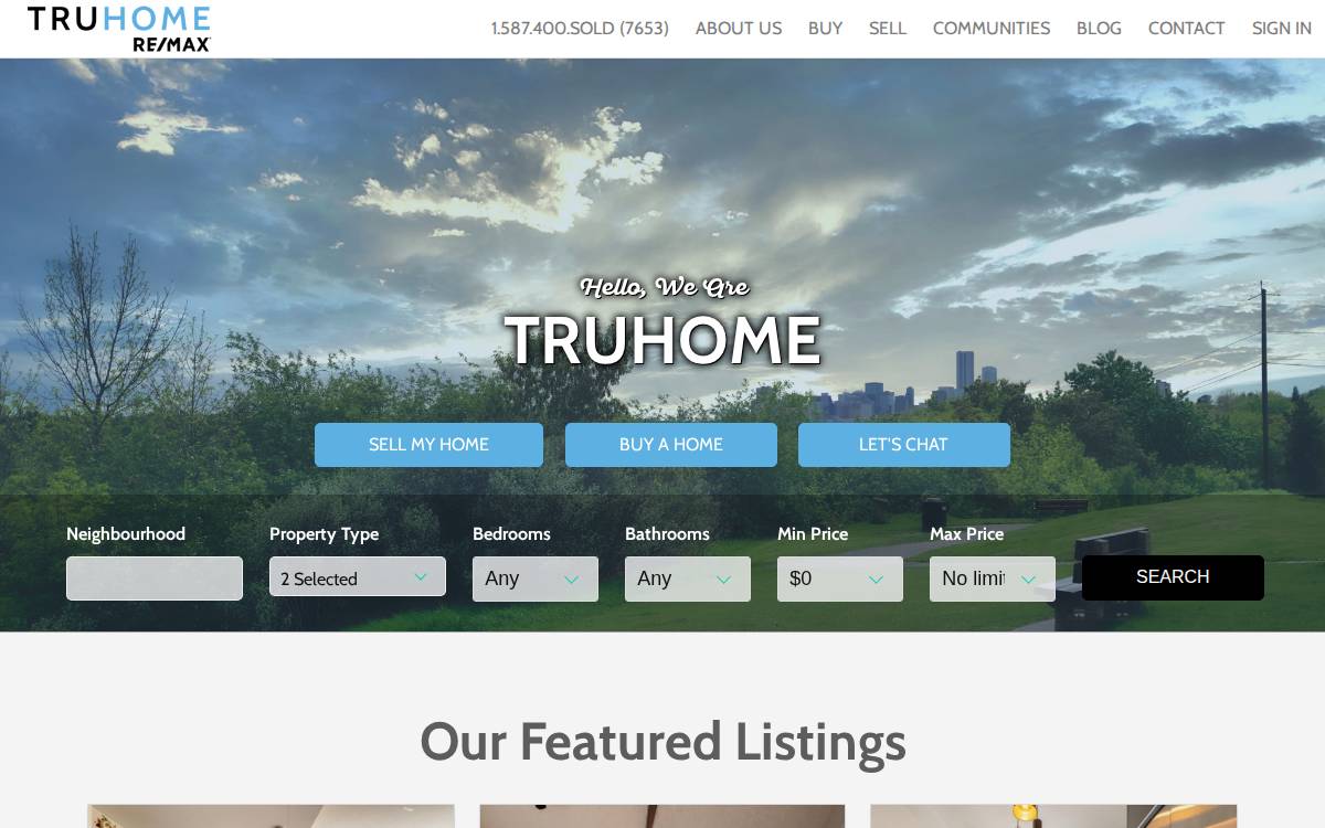 Home Tribe (TruHome) website preview