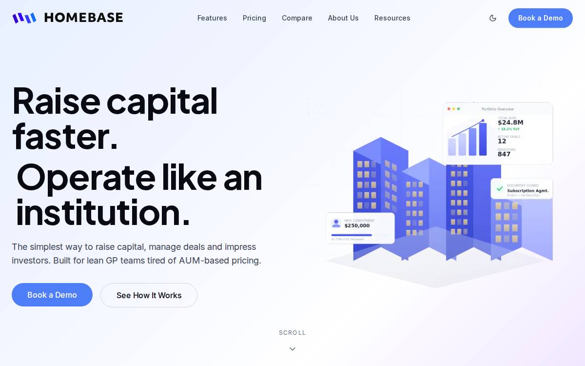 Homebase website preview