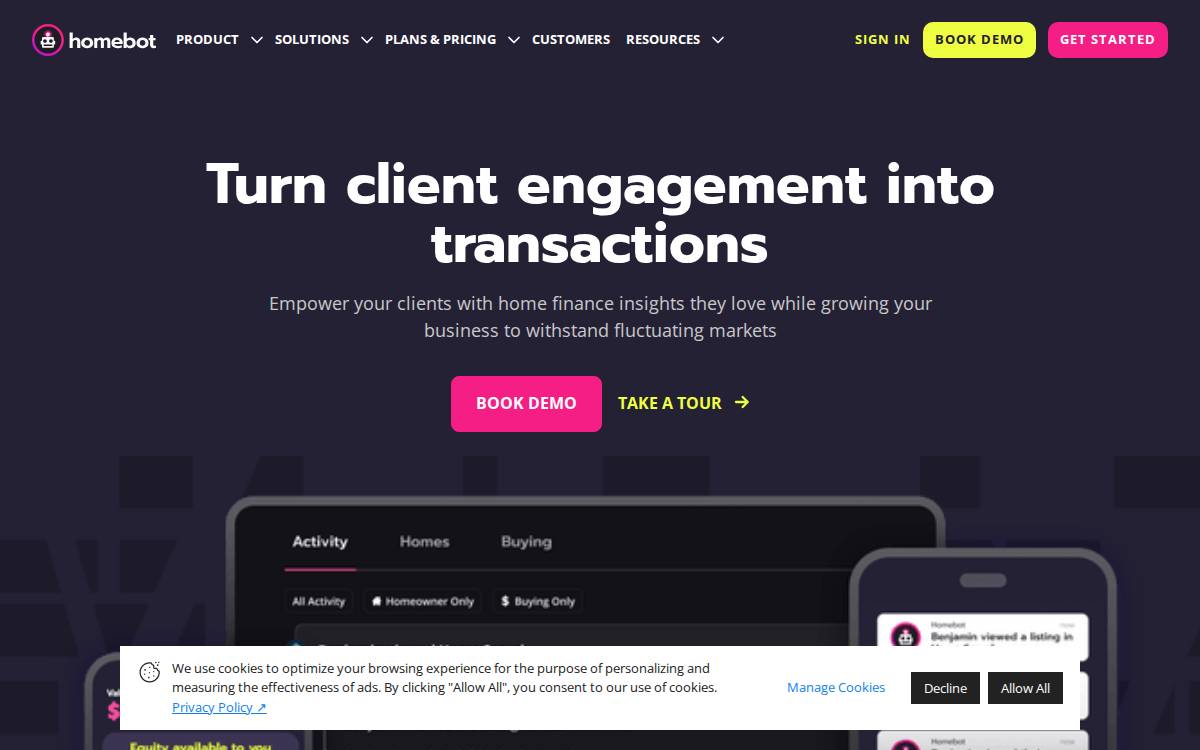Homebot website preview