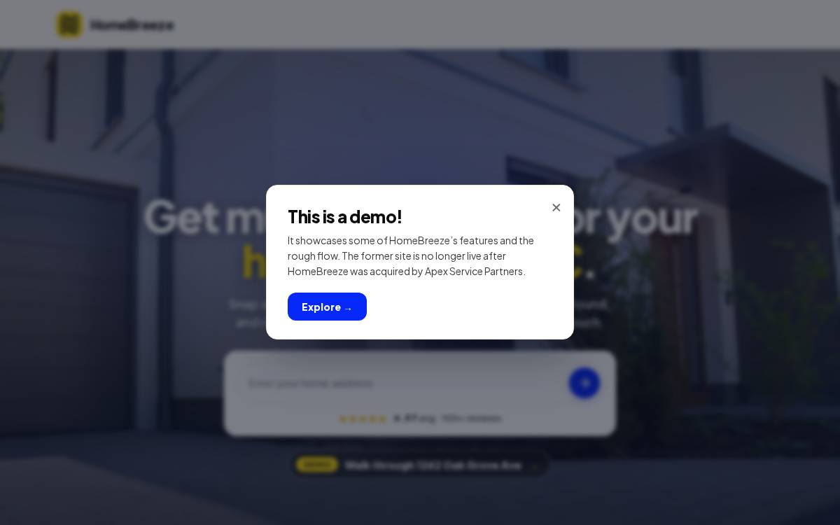 HomeBreeze website preview