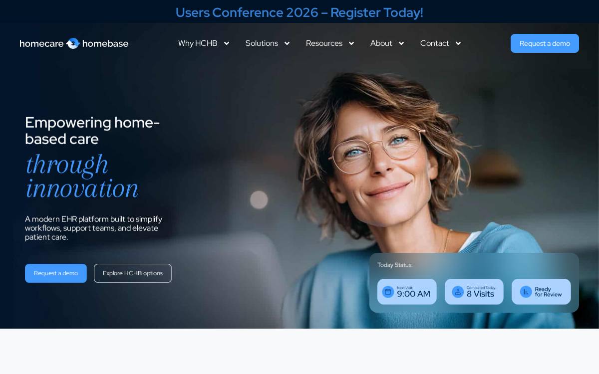 Homecare Homebase website preview