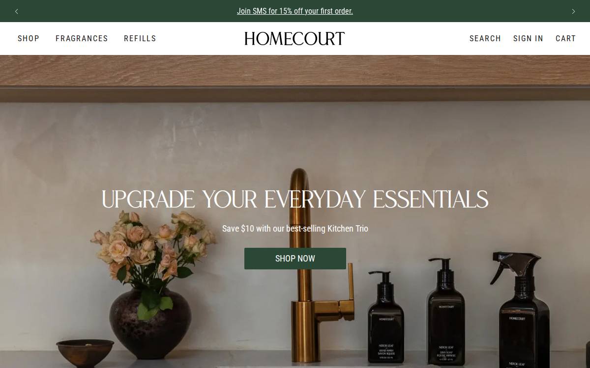 Homecourt website preview