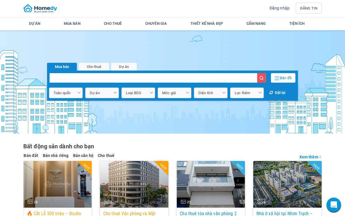 Homedy website preview