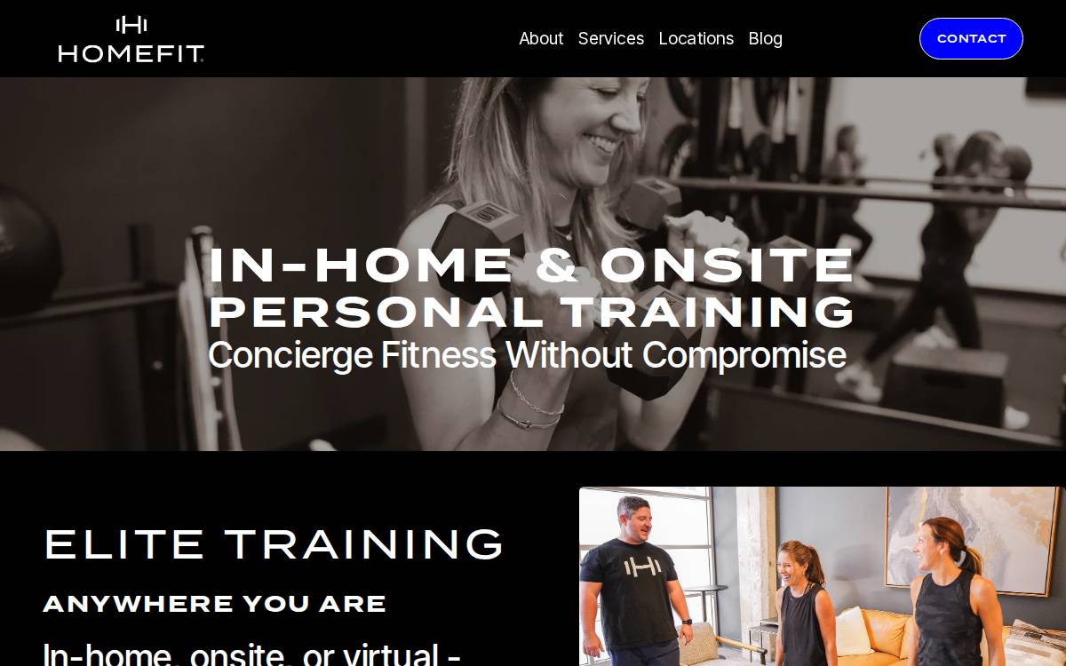 Homefit website preview