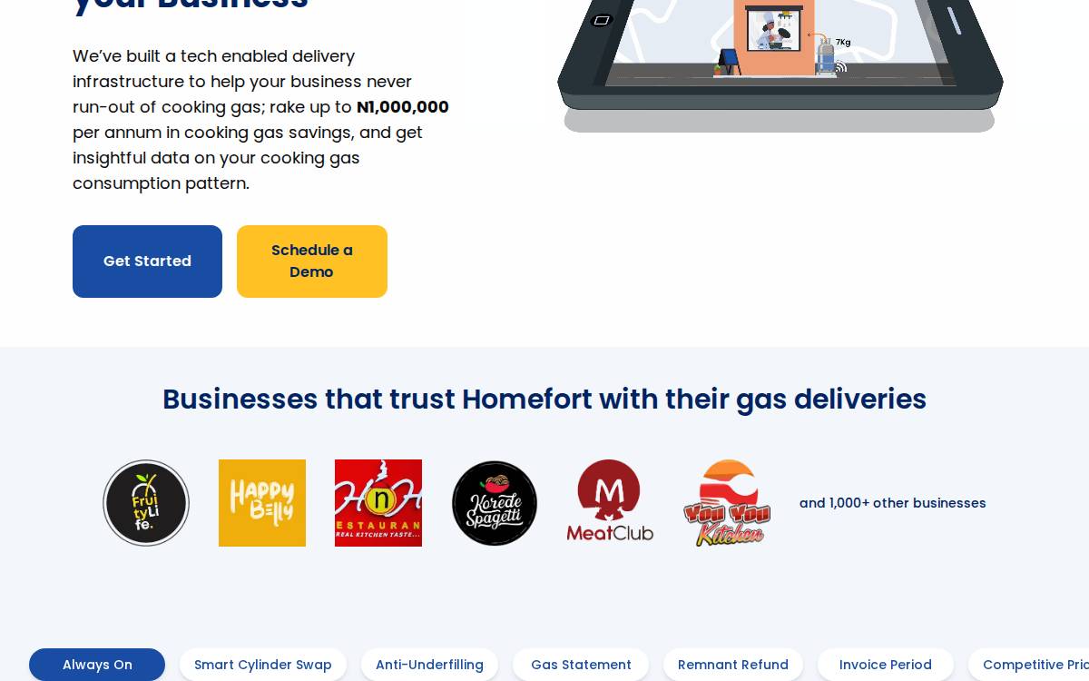 Homefort website preview