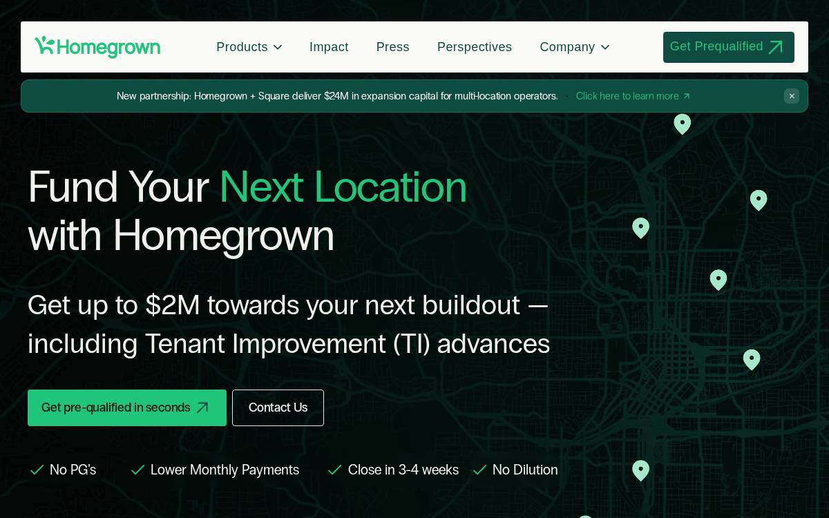 Homegrown Financing website preview