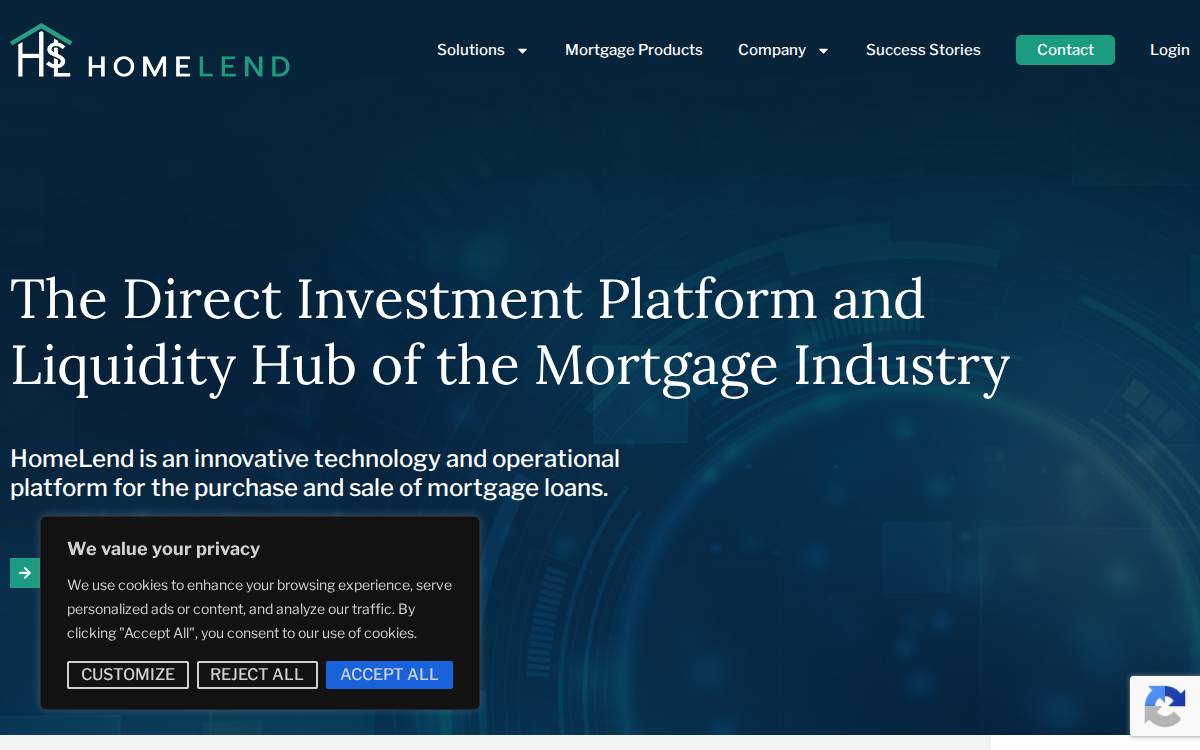 Homelend website preview