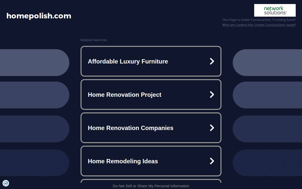 Homepolish website preview